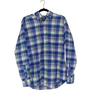 Vineyard Vines Murray Classic Fit Gingham Button Up MEDIUM Stretch Plaid